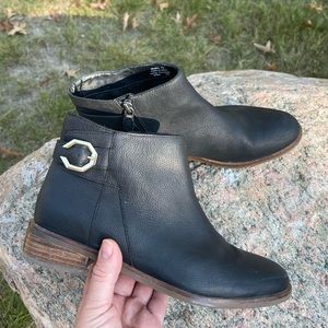 Cole Haan black leather booties size 7
